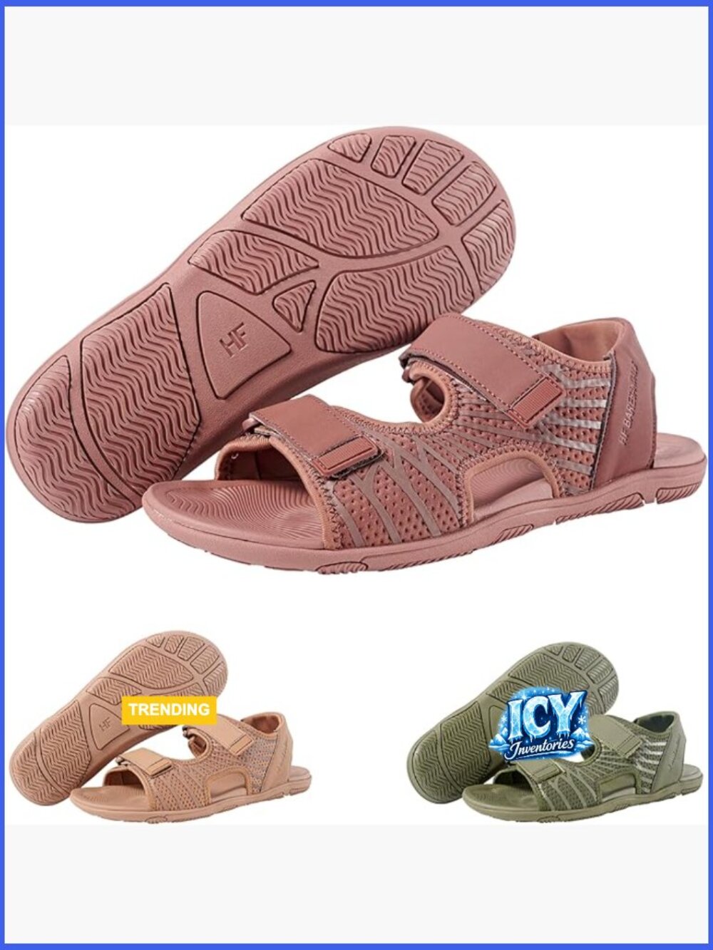 Lightweight Barefoot Sandals with Zero Drop Sole, Adjustable Fit, Open Toe